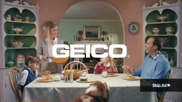 TVC GEICO Car Insurance: Quảng cáo không thể nhấn skip