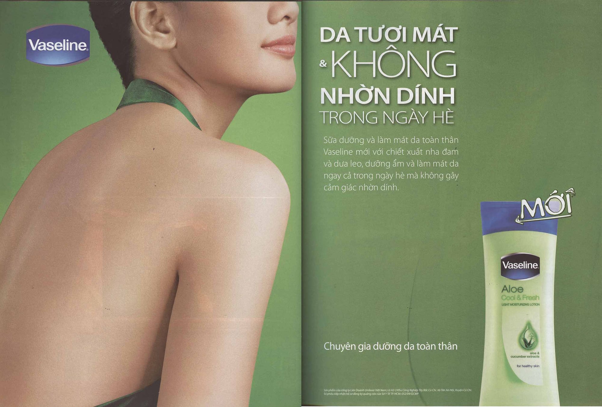 Những mẫu quảng cáo trên tạp chí ngành sữa dưỡng thể năm 2009