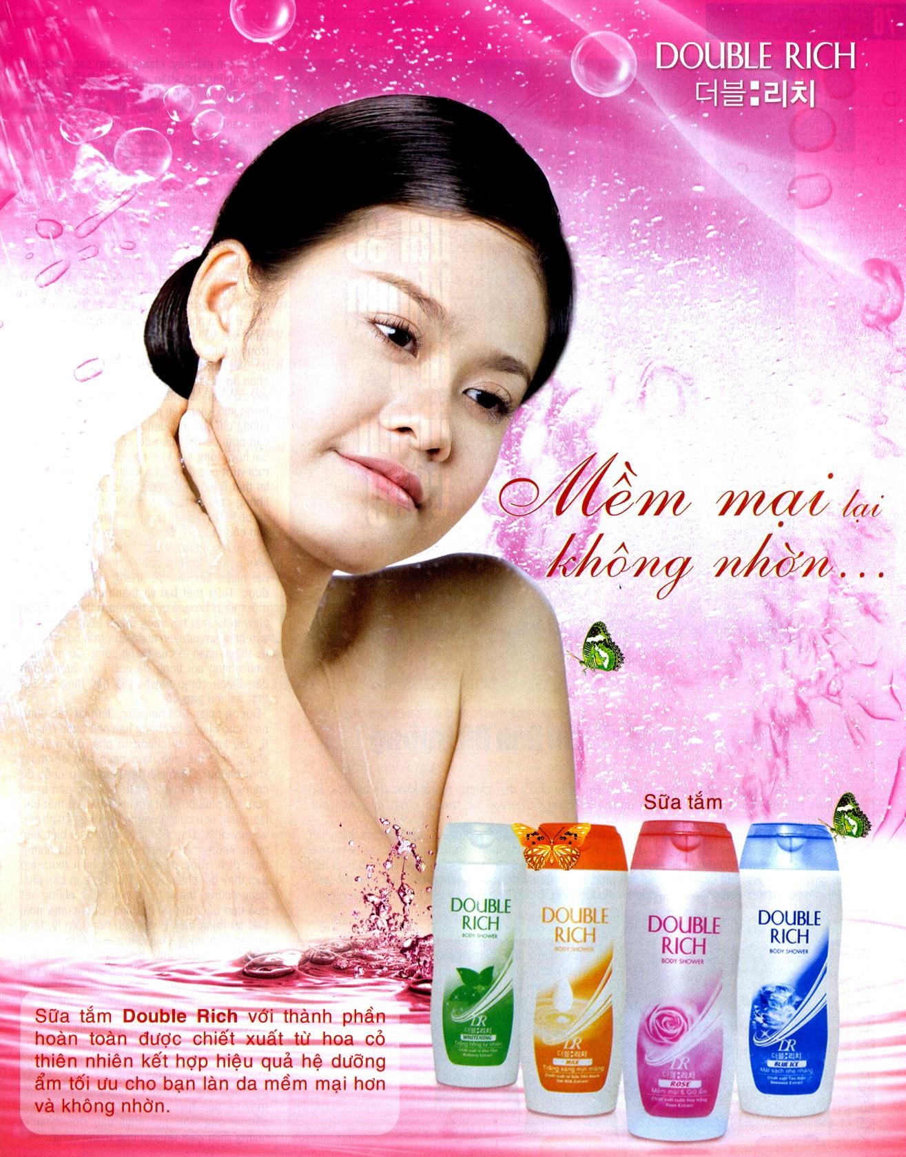 Những mẫu quảng cáo trên tạp chí ngành sữa tắm năm 2009
