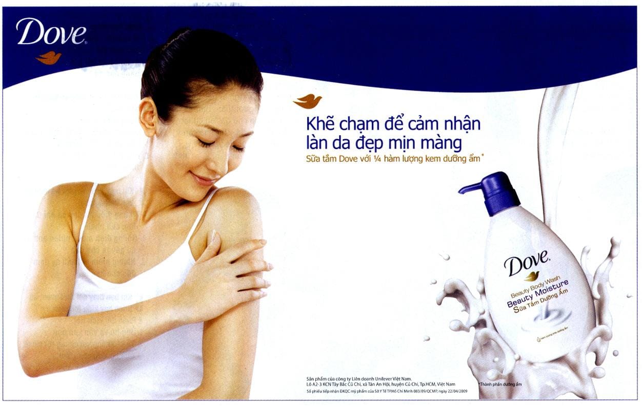Những mẫu quảng cáo trên tạp chí ngành sữa tắm năm 2009