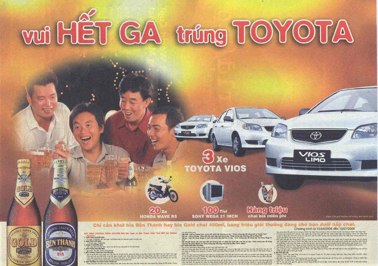 Bia Bến Thành (2006) - Vui hết ga, trúng Toyota